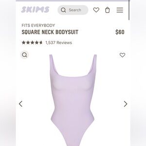 NWT Skims Fits Everyone Bodysuit | Lilac | Size M